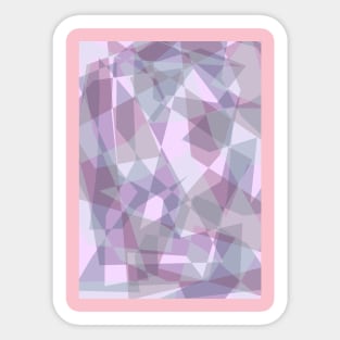 Pretty Pastel Geometric Art Sticker